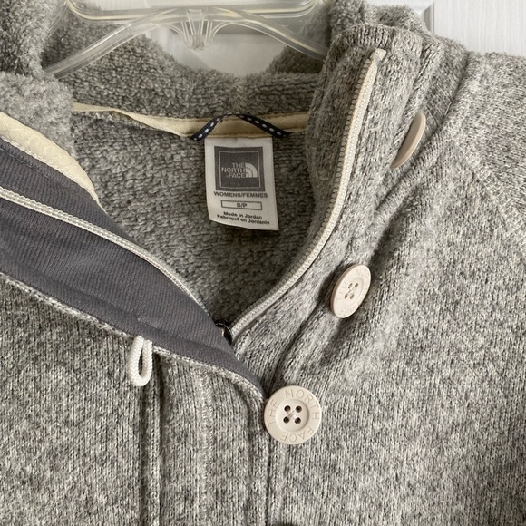 The North Face quarter-zip hoodie sweatshirt size small grey color - Picture 2 of 7